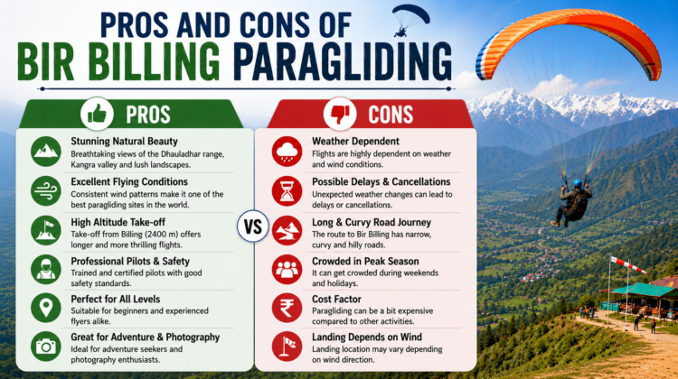 Pros and Cons of Bir Billing Paragliding