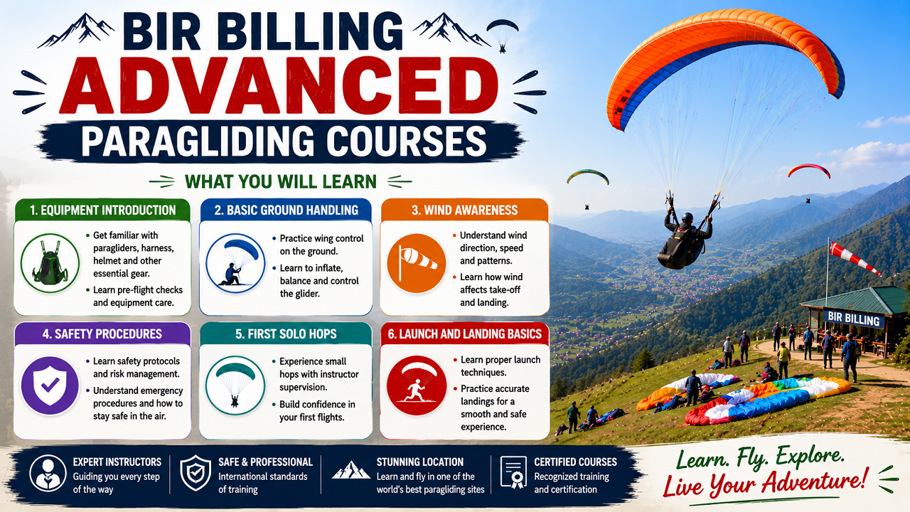 Bir Billing Advanced Paragliding Courses – Learn Cross Country and Acro Flying