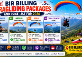 Latest Bir Billing Paragliding Packages and Price List for 2026